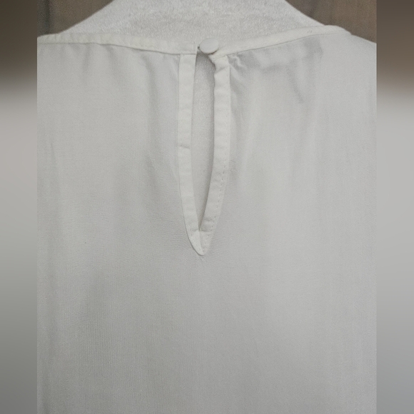 BASLER Modal Sleeveless Relaxed Fit Long Length Crew High Neck Top. White.Size M - Picture 6 of 10